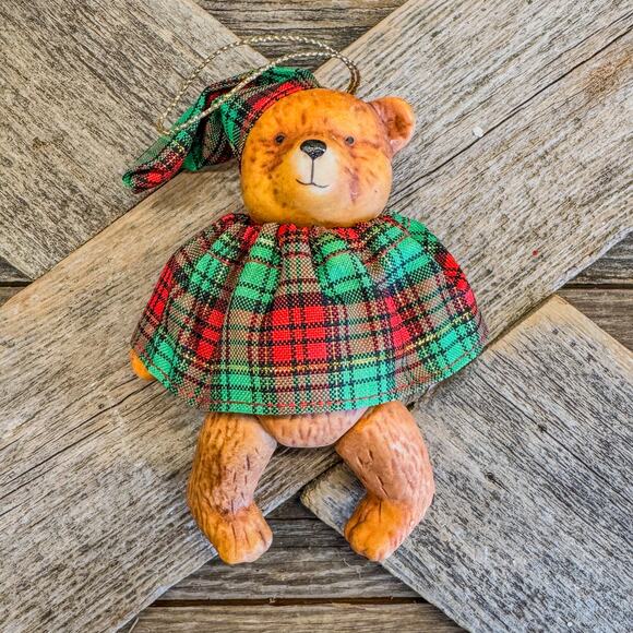 1970’s Special Appts-Vintage Porcelain Animal Dolls in Holiday Clothing-Set of 4 - Picture 10 of 11